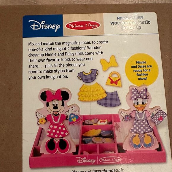 DISNEY MELISSA AND DOUGH MICKEY MOUSE AND DAISY DUCK MAGNETIC DRESS UP WOODEN DO - Picture 2 of 8